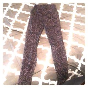 Pink Lace Design Lululemon Full Length